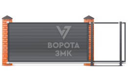 Откатные двустворчатые ворота 2250×2550 ЗМК-7460