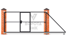Откатные ворота труба 2250×2800 ЗМК-7672