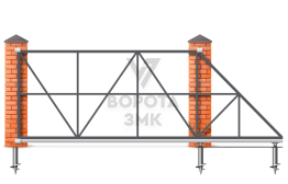 Ворота откатные 5500×2600 5,5 м ЗМК-7992